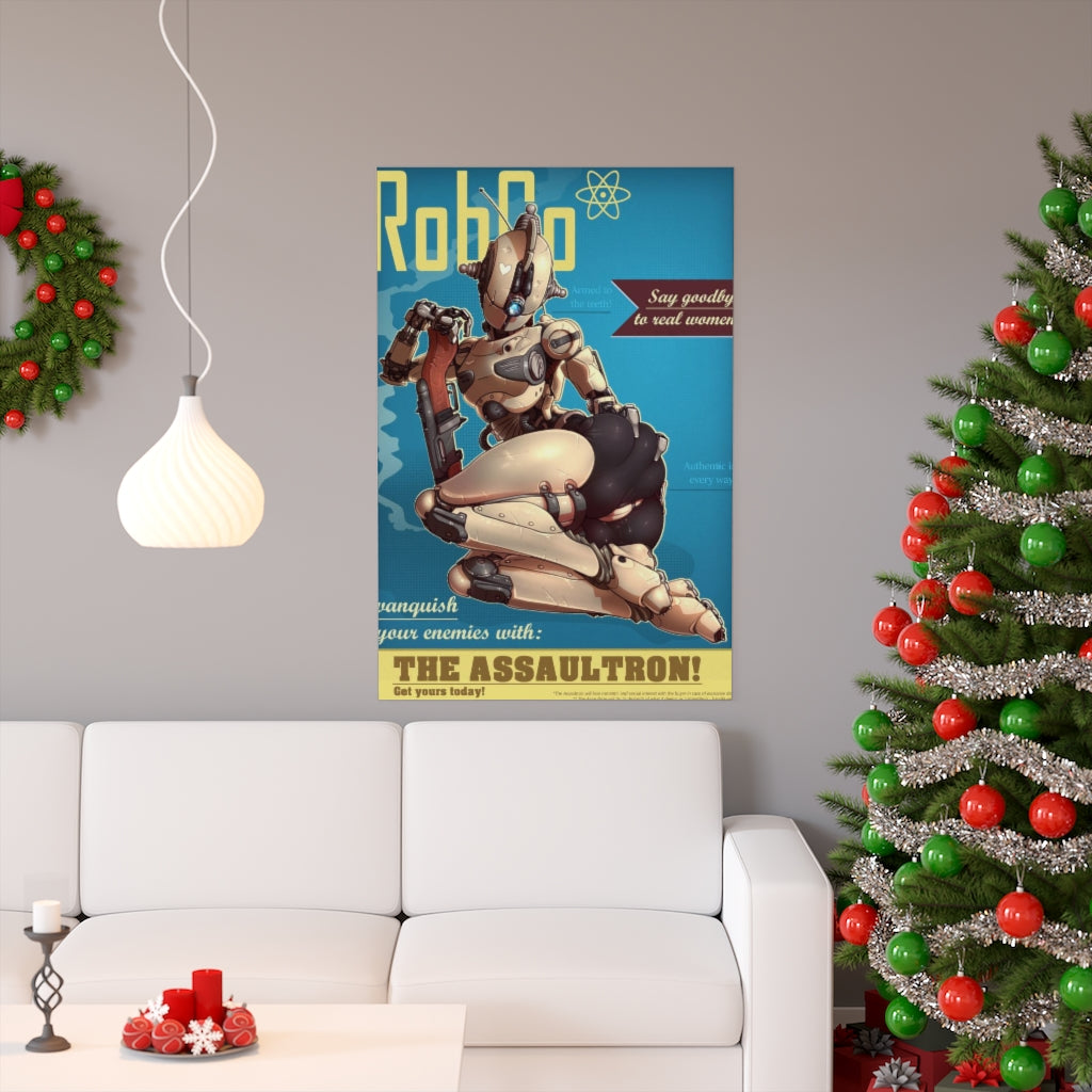 Assaultron Fallout Sexy Poster - Lewd Premium Matte Vertical Poster - Adult Wall Art