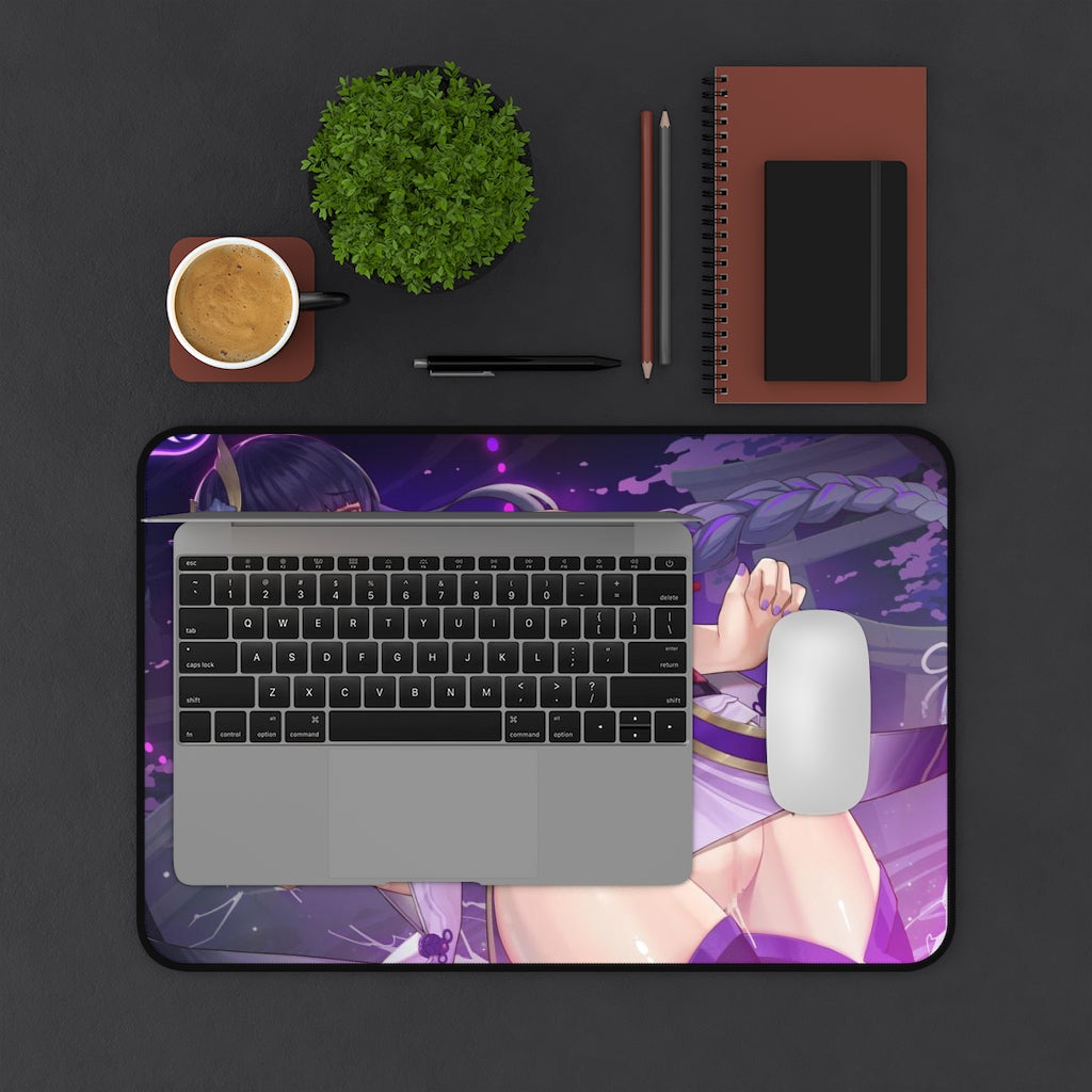 Hentai Raiden Shogun Genshin Impact Desk Mat - Lewd Mousepad - Gaming Girl Playmat