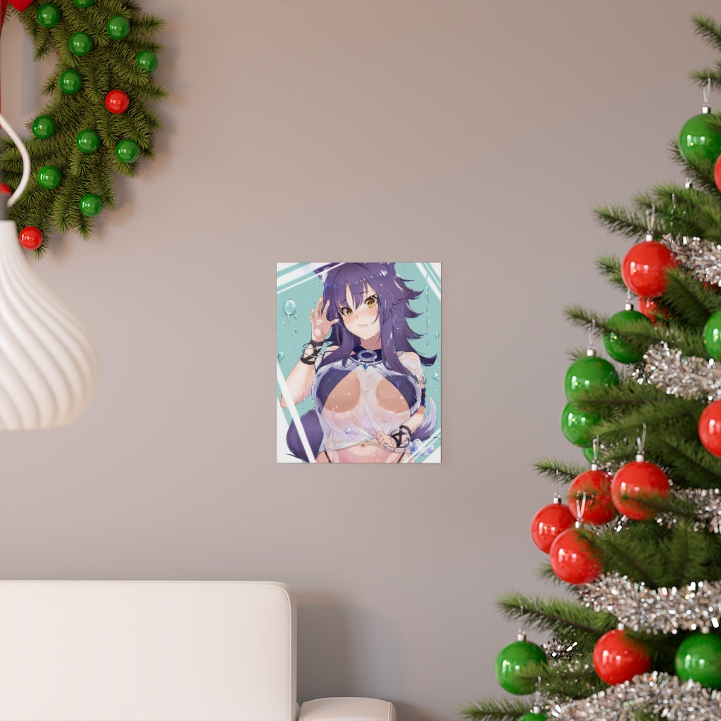 Makoto Princess Connect Boobs Press Poster - Lewd Premium Matte Vertical Poster - Adult Wall Art