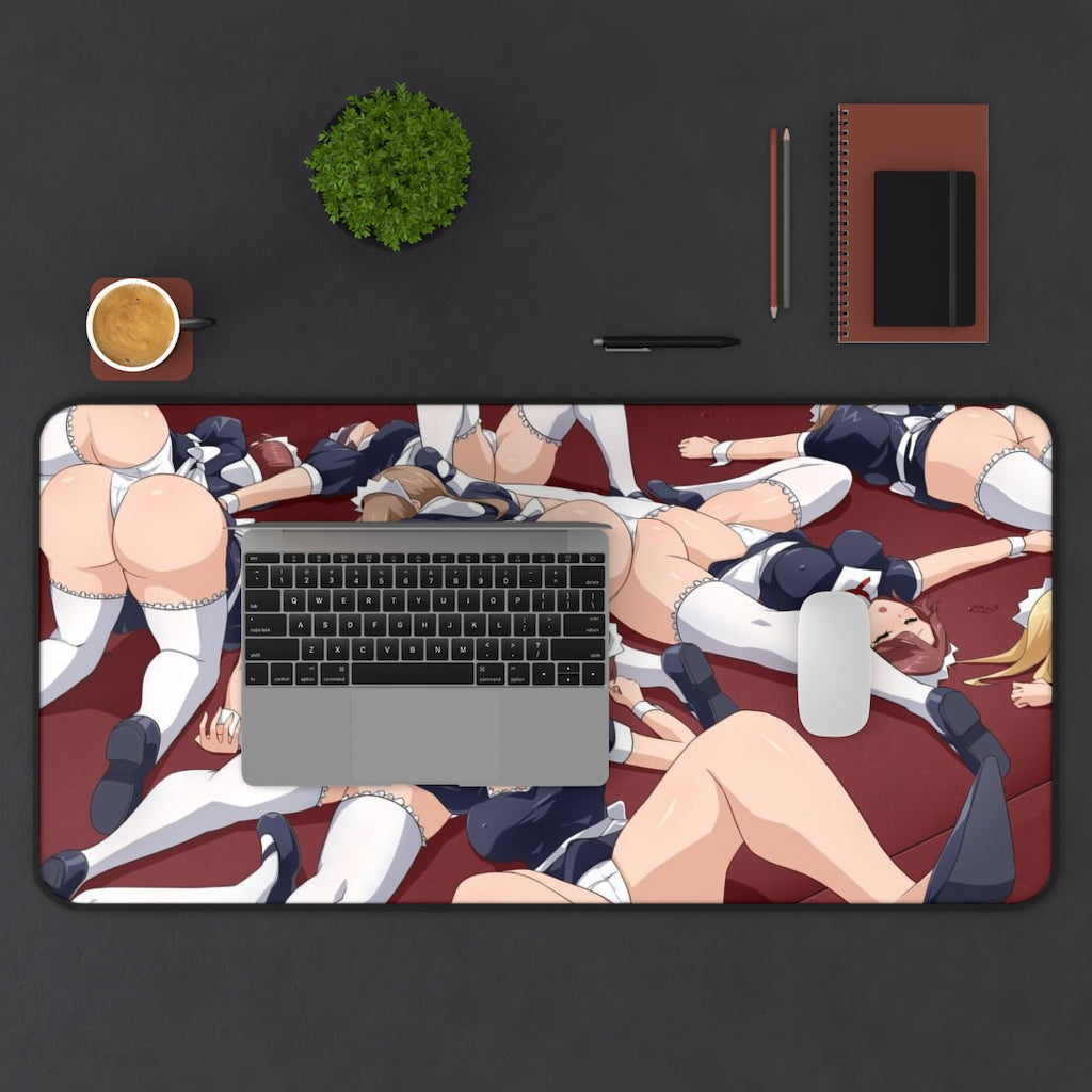 Agent Aika Lewd Maid Panties Desk Mat - Non Slip Mousepad