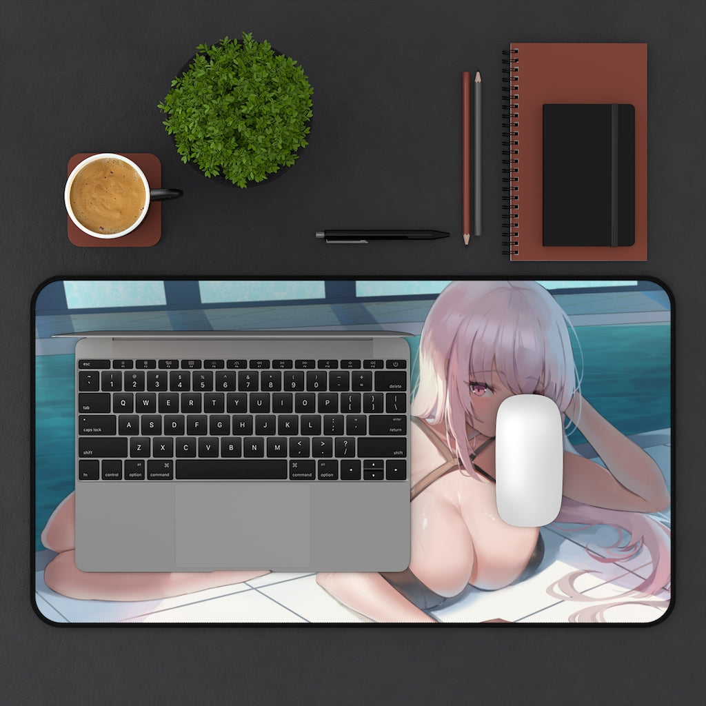 Hololive Ecchi Mousepad - Big Boobs Mori Calliope Large Desk Mat - Playmat