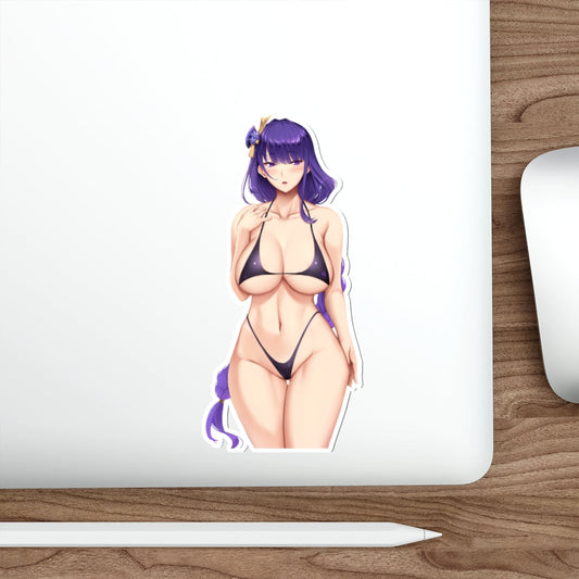 Sexy Bikini Raiden Shogun Genshin Impact Ecchi Vinyl Decal Waterproof Sticker - Ecchi Vinyl Decal