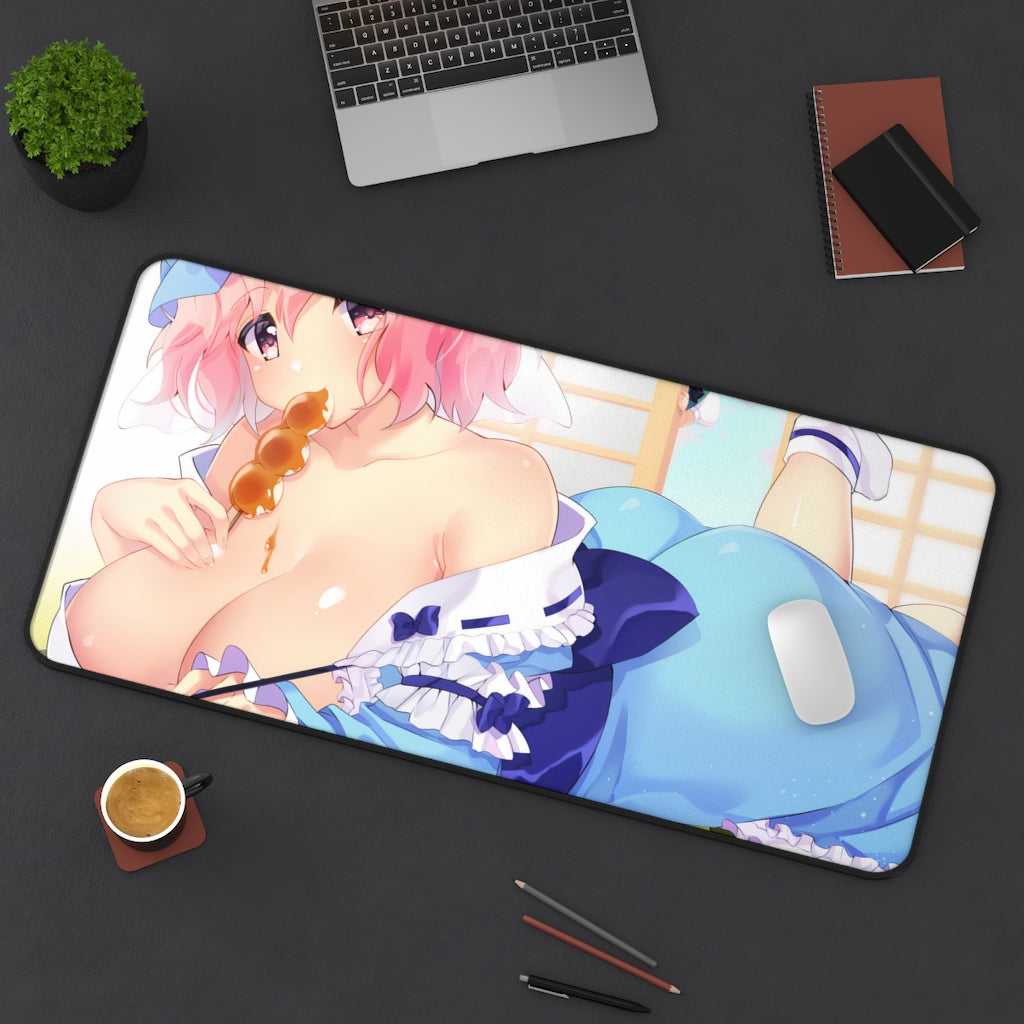 Sexy Boobs Yuyuko Saigyouji Touhou Desk Mat - Non Slip Mousepad