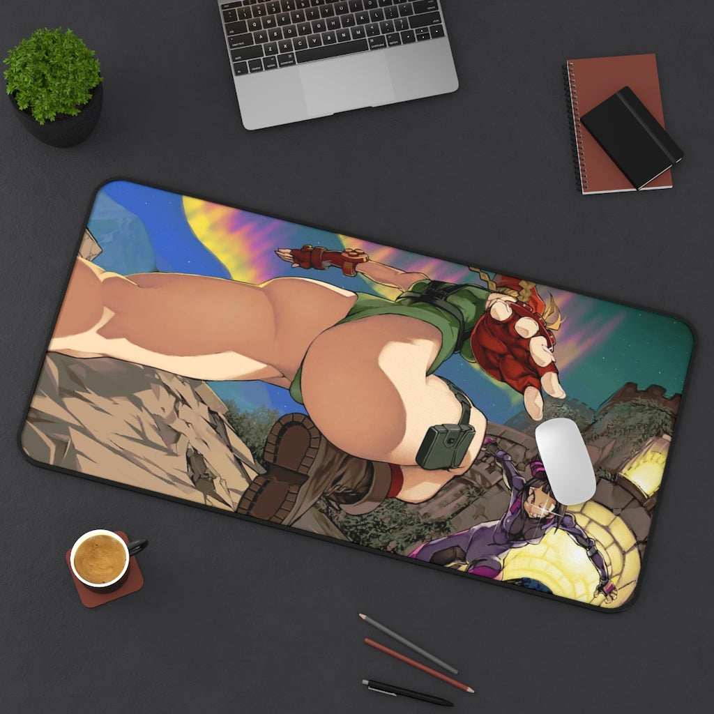 Cammy and Juri Street Fighter Ecchi Mousepad - Gaming Desk Mat