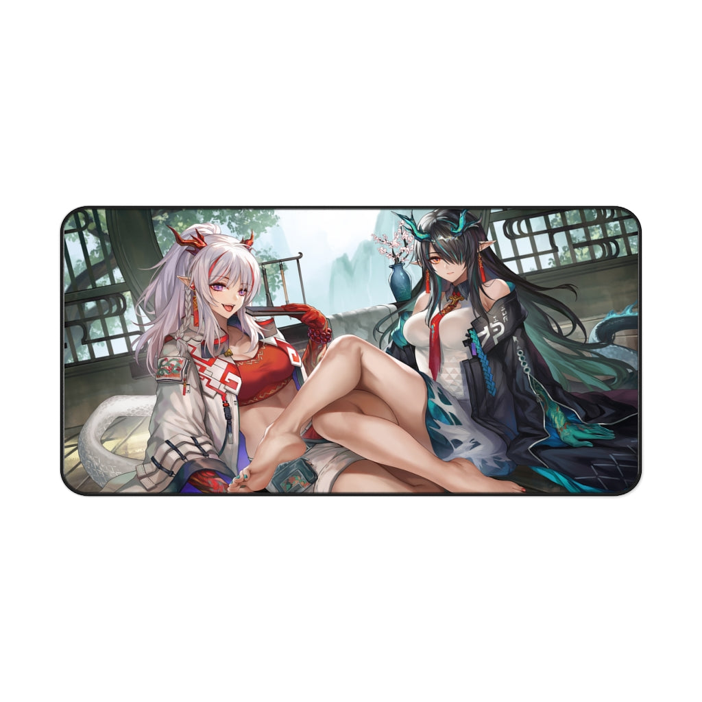 Arknights Ecchi Mousepad - Dust And Nian Large Desk Mat