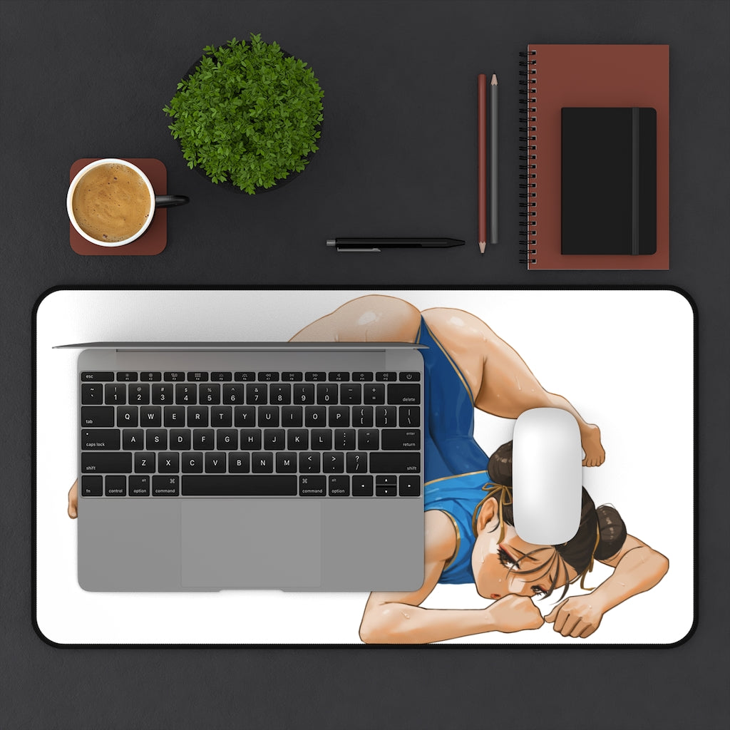 Street Fighter Sexy Chun Li Jack-o Pose Gaming Desk Mat - Video Game Mousepad - Sexy Girl Playmat