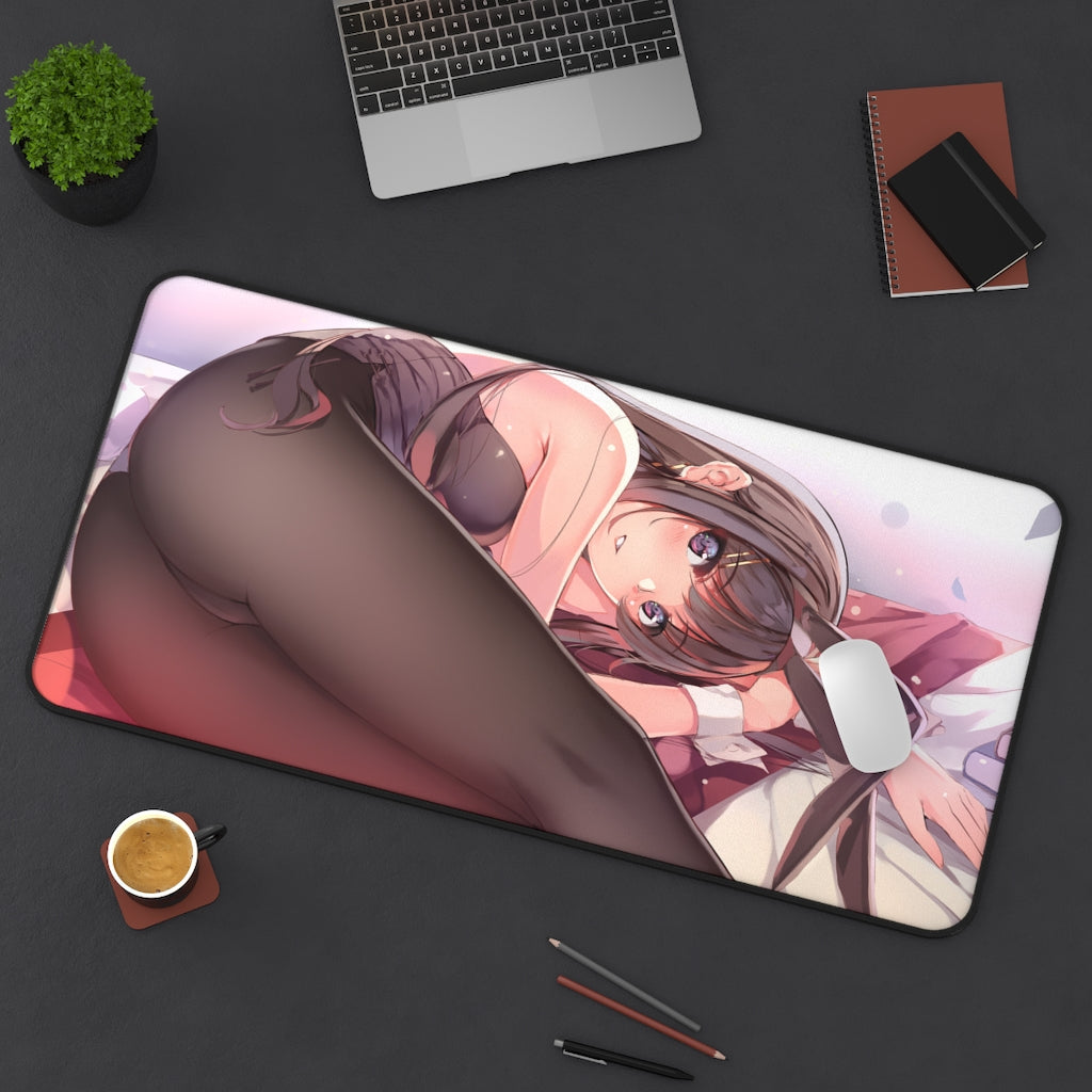 Rascal Does Not Dream Of Bunny Girl Senpai Ecchi Mousepad - Mai Sakurajima Large Desk Mat