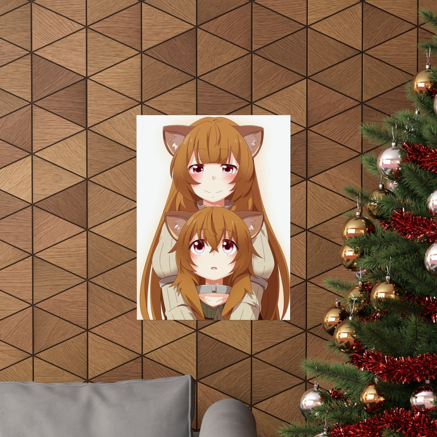 The Rising of the Shield Hero Poster - Raphtalia and Child Raphtalia Anime Wall Art Decor - Premium Matte Vertical Poster - Manga Print