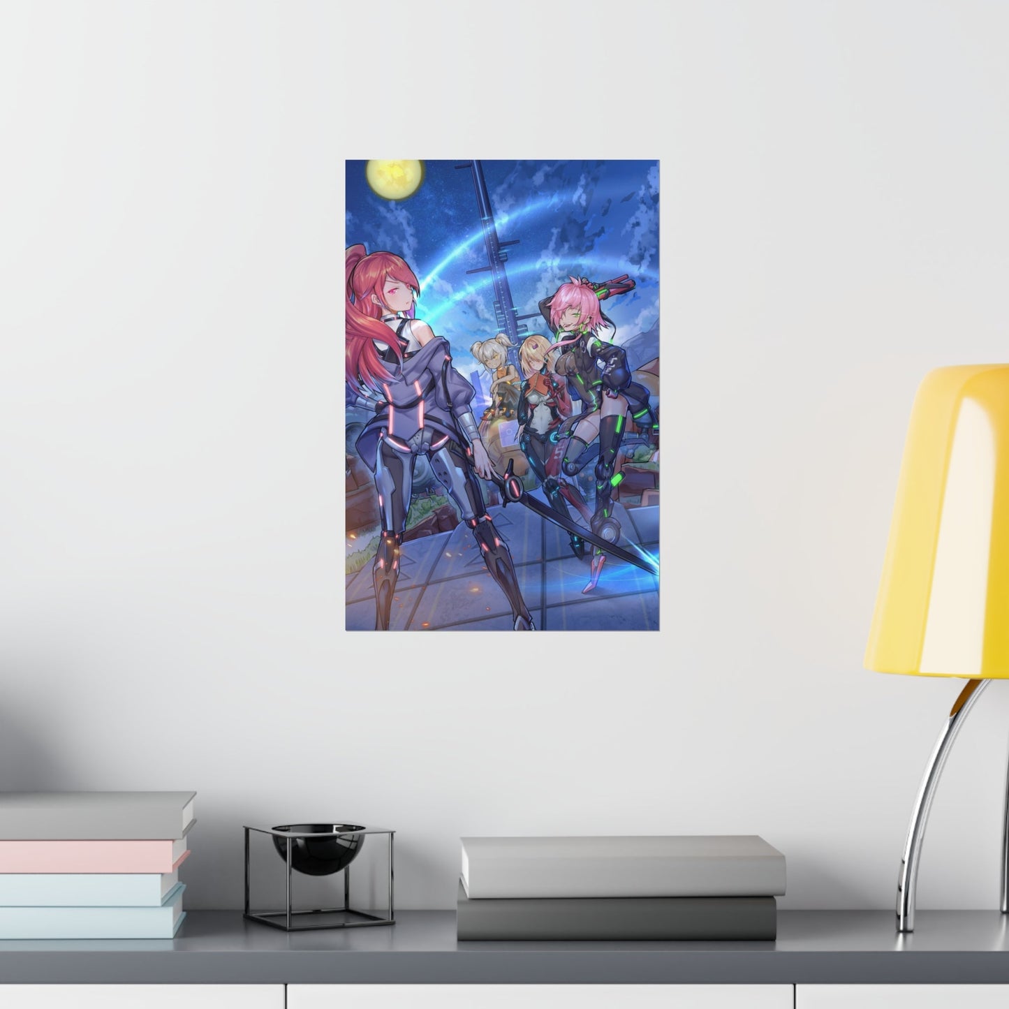 Tower Of Fantasy Neon Waifus Poster - Gaming Decor Wall Art - Premium Matte Vertical Poster