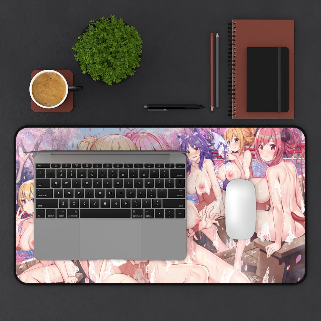 Princess Connect Re Dive Sexy Mousepad - Nude Onsen Waifus Desk Mat - Ecchi Playmat