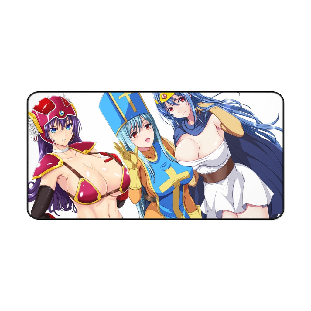 Dragon Quest Sexy Mousepad - Hot Priest, Sage And Soldier Gaming Desk Mat - Ecchi RPG Playmat