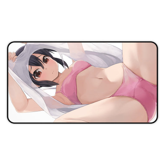 Sexy Lingerie Azusa Nakano K-ON! Desk Mat - Non Slip Mousepad