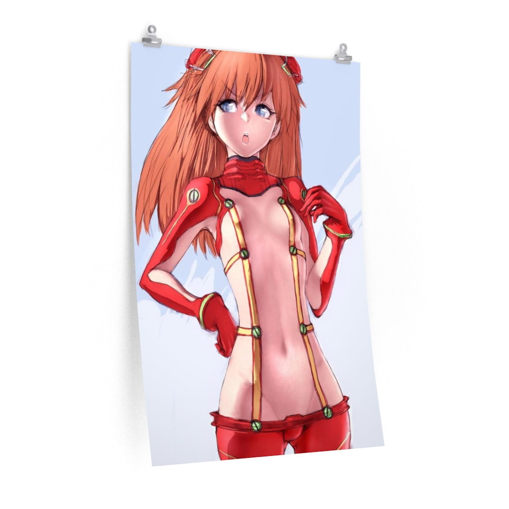 Souryuu Asuka Langley Neon Genesis Evangelion Poster - Lewd Premium Matte Vertical Poster - Adult Wall Art