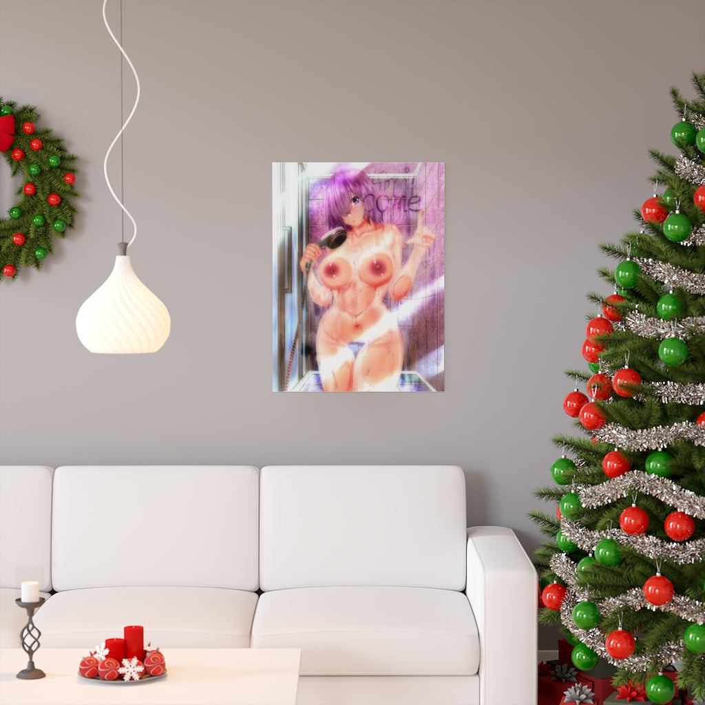 Mash Kyrielight Nude Shower Invitation Fate Grand Order Hentai Poster - Lewd Premium Matte Vertical Poster - Adult Wall Art