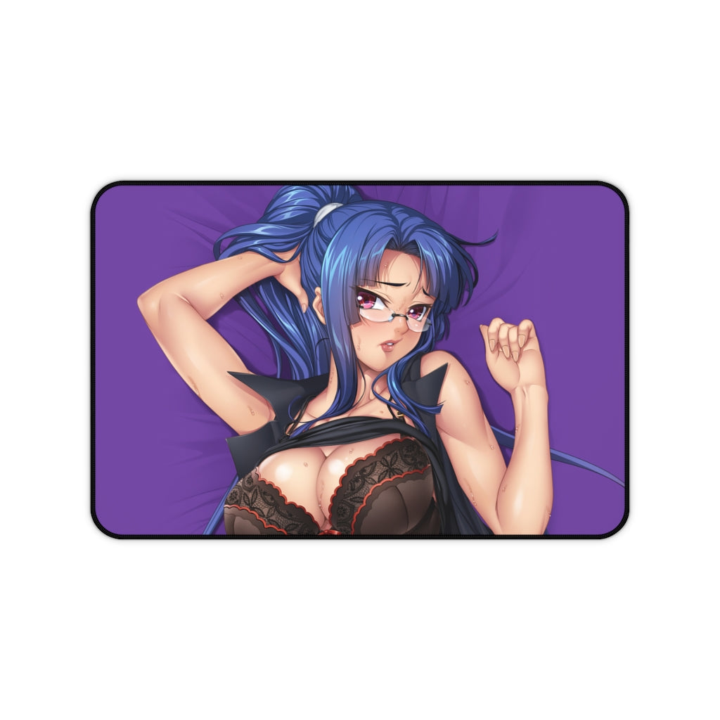 Murasaki Yatsu Big Boobs Lingerie Taimanin Mahou Kaiju Desk Mat - Non Slip Mousepad