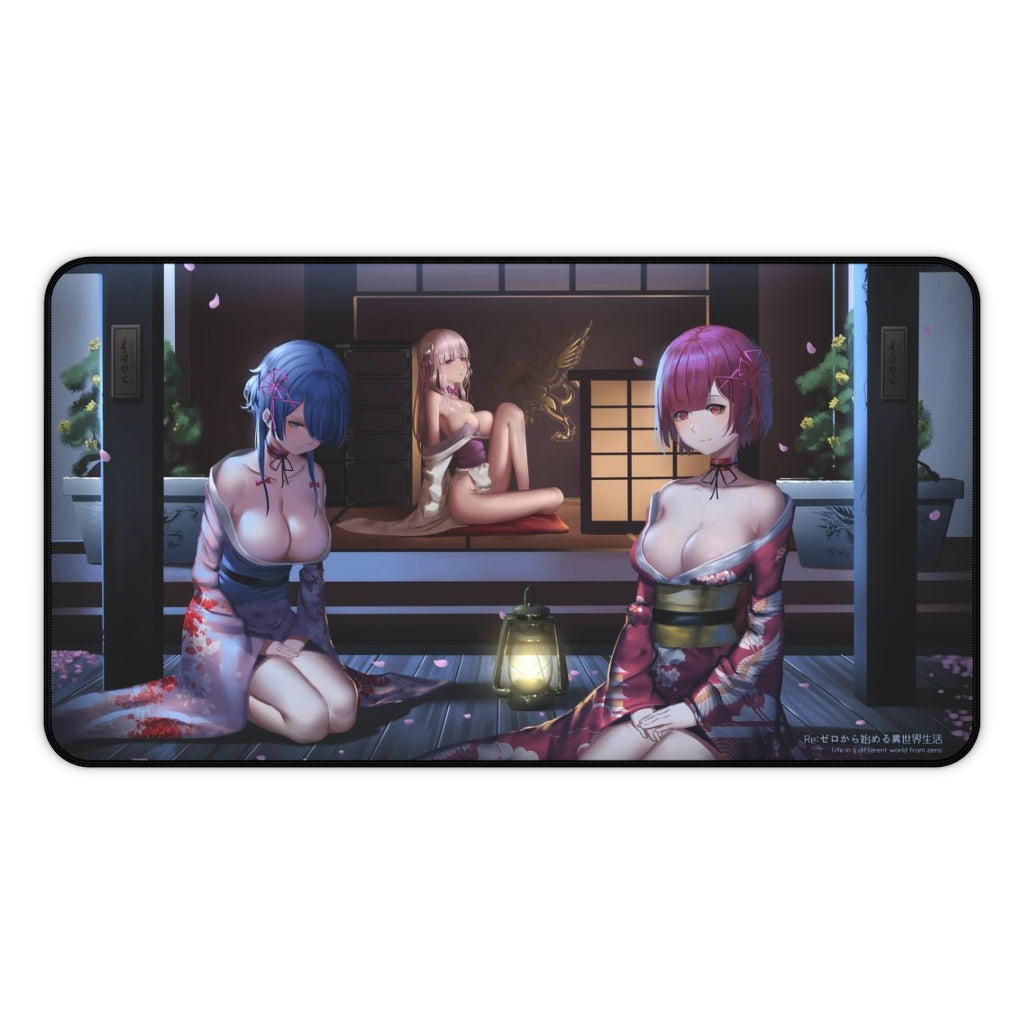 Re:Zero Anime Mousepad - Yukata Large Desk Mat - Ecchi Mouse Pad - MTG Playmat