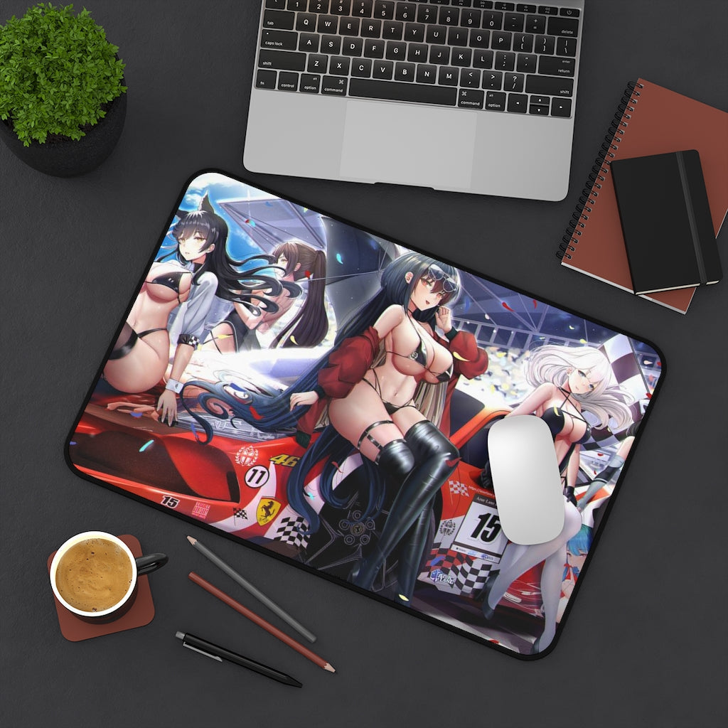 Large Anime Ecchi Desk Mat | Pit Babes | Grid Girls | Big Gaming Mousepad - MTG Playmat