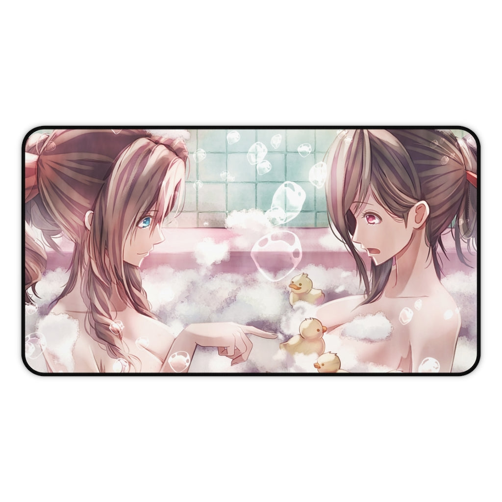 Aerith and Tifa Nude Sexy Bubble Bath Final Fantasy 7 Desk Mat - Non Slip Mousepad - Sexy Girl Playmat