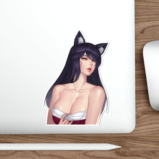 Sexy Ahri Cleavage Mature League of Legends Waterproof Sticker - Ecchi Vinyl Decal