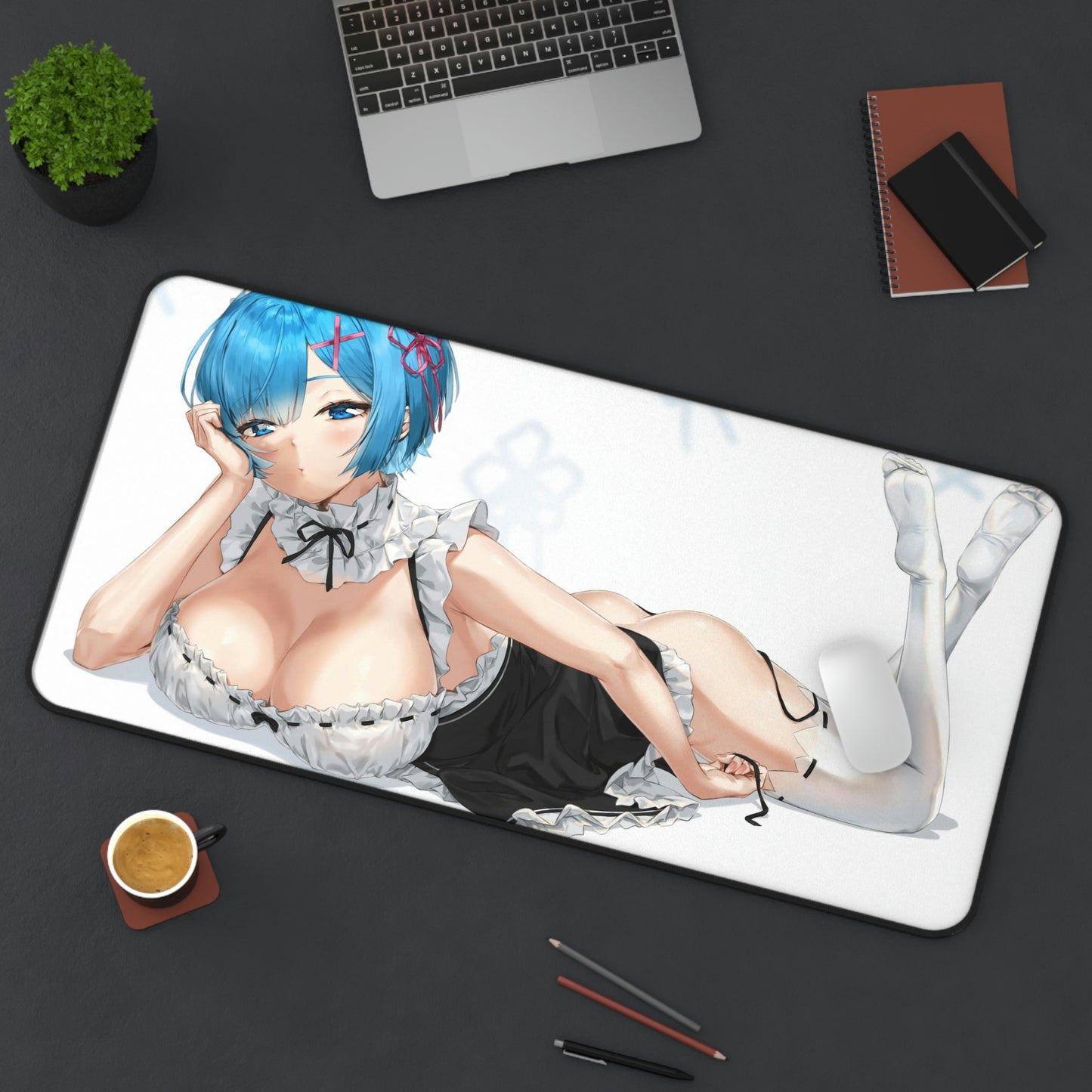 Sexy Maid Rem Re Zero Desk Mat - Non Slip Isekai Anime Mousepad