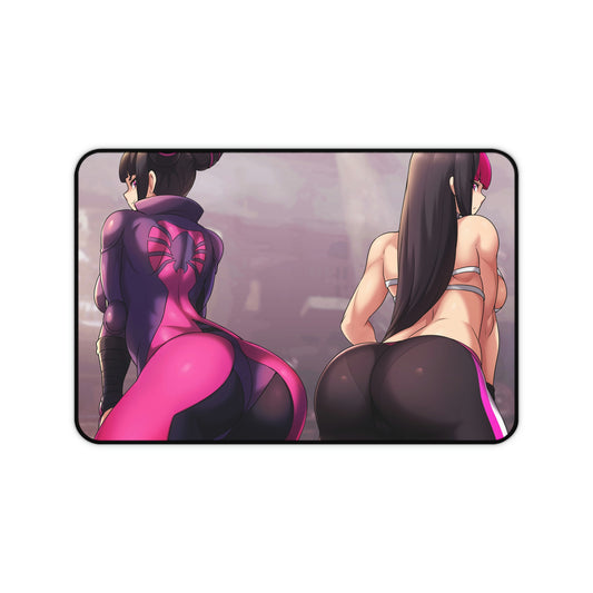 Street Fighter Sexy Mousepad - Cute Butt Juri Large Gaming Desk Mat - Ecchi Desk Pad