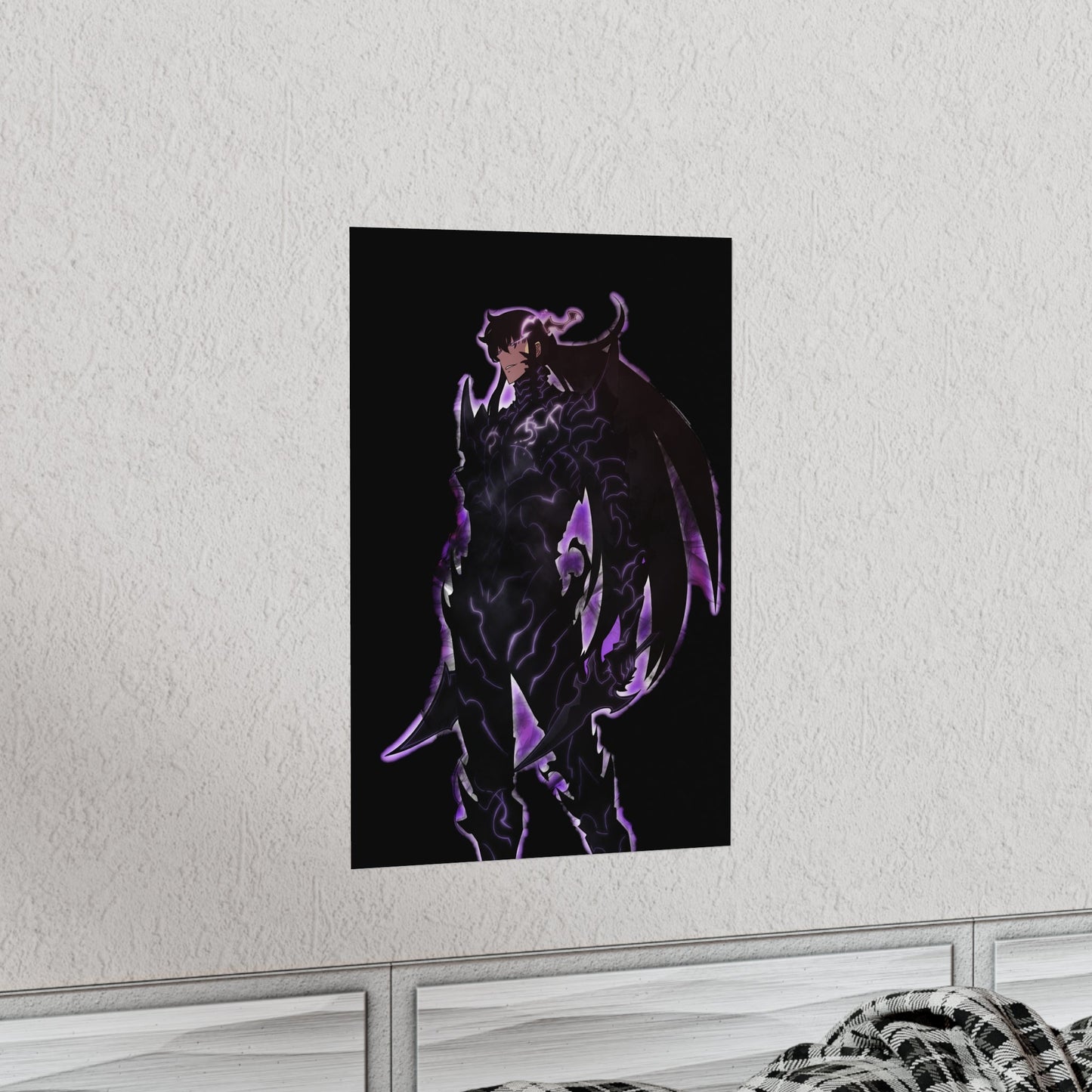 Solo Leveling Poster - Premium Matte Vertical Poster - Sung Jin Woo God Form Anime Wall Art Decor