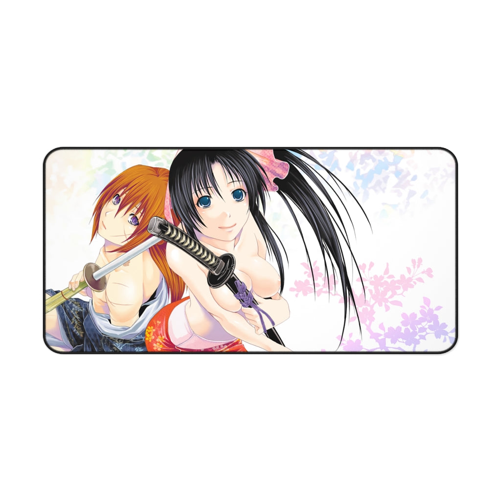 Rurouni Kenshin and Sexy Kamiya Kaoru Desk Mat - Anime Mousepad - Non Slip Playmat