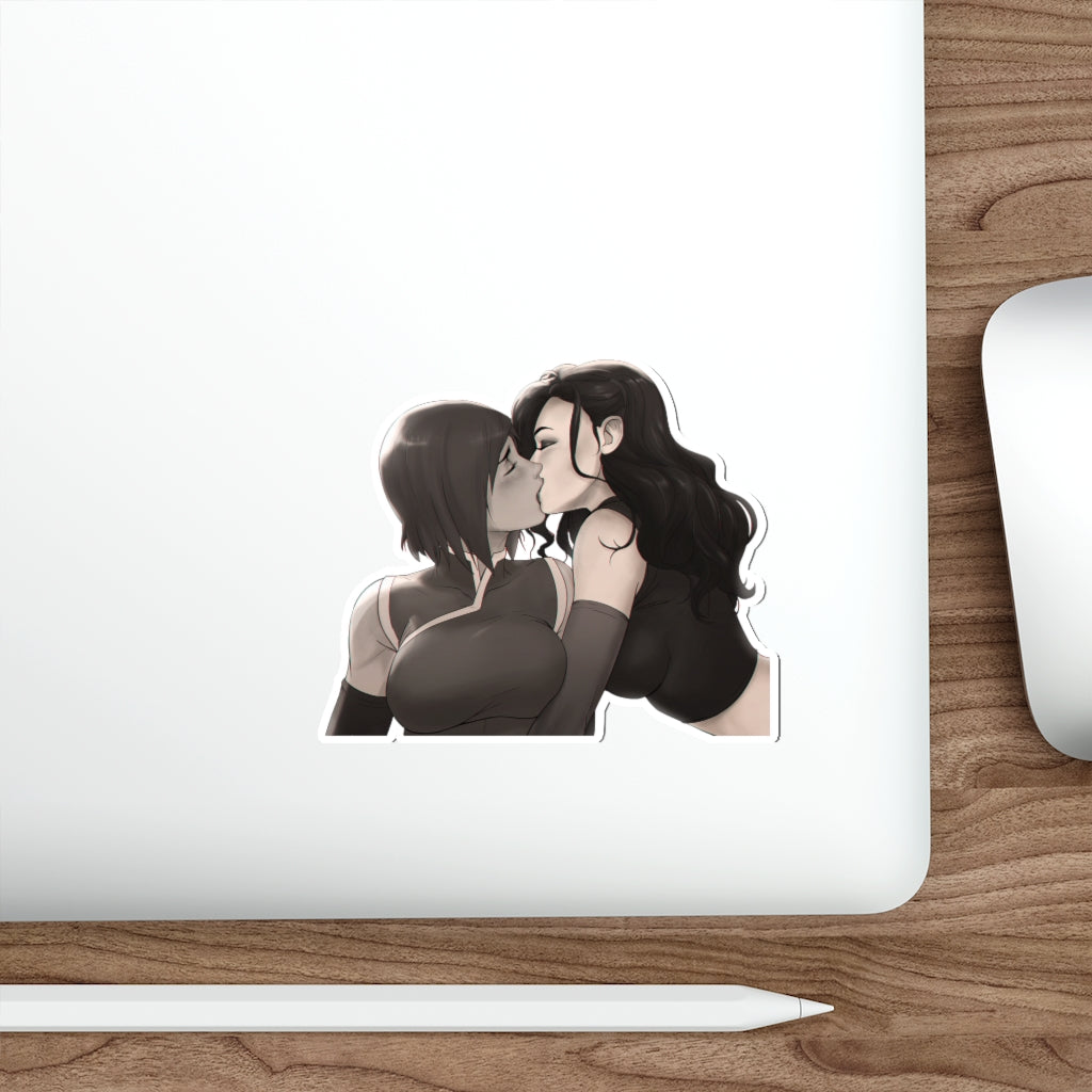 The Legend of Korra Waterproof Sticker - Korrasami Kiss Ecchi Vinyl Anime Car Decal