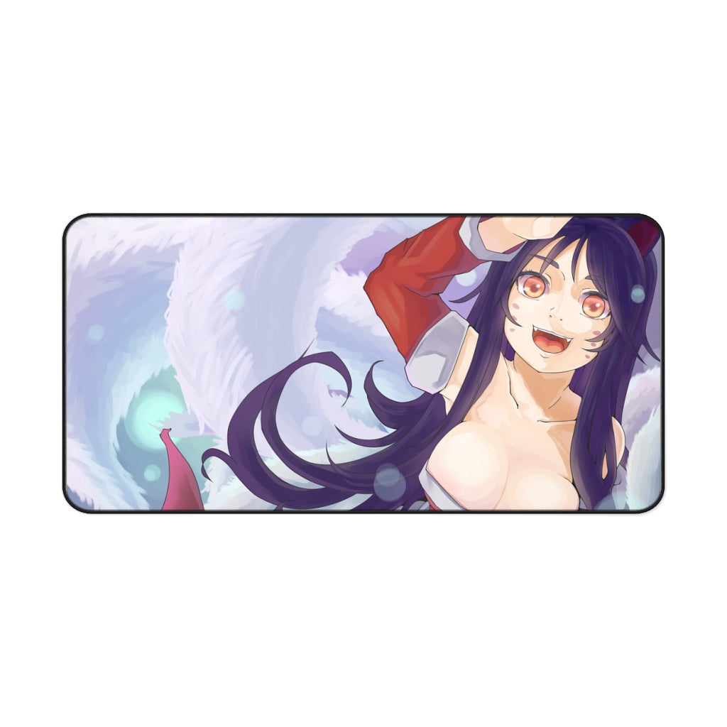 Ahri Nine Tailed Fox Sexy Mousepad - League of Legends Ecchi Desk Mat - LoL Kitsune Gaming Playmat