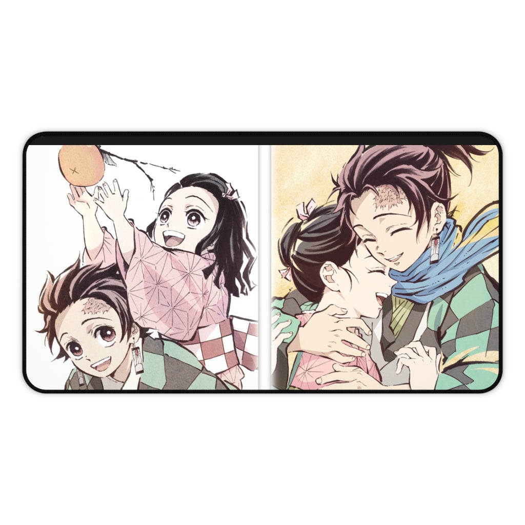 Demon Slayer Mouse pad Anime Large Desk Mat - Tanjiro Kamado & Nezuko Kamado - The Mouse Pads Ninja 12" × 22" Home Decor