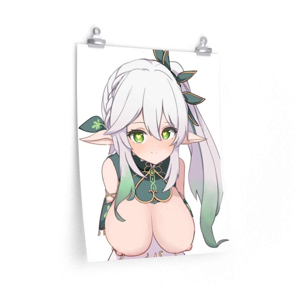 Nahida Big Nude Tits Genshin Impact Ecchi Poster - Lewd Premium Matte Vertical Poster - Adult Wall Art