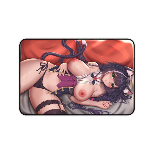 Karyl Princess Connect Neko Nude Tits Desk Mat - Non Slip Mousepad