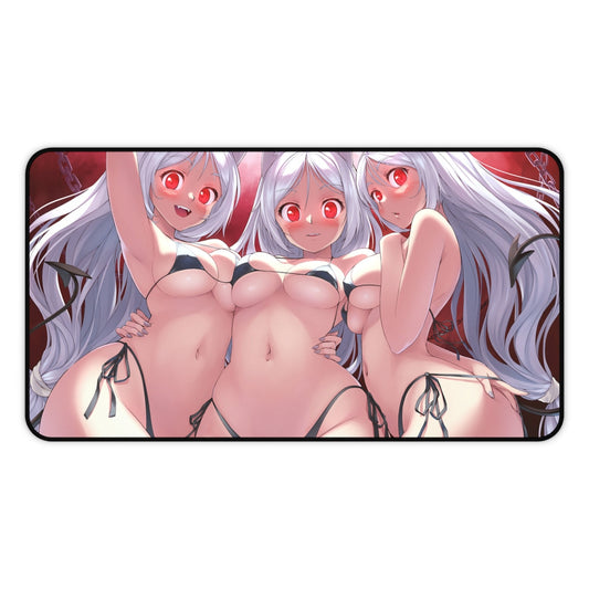 Helltaker Cerberus Bikini Desk Mat - Ecchi Mousepad - MTG Playmat