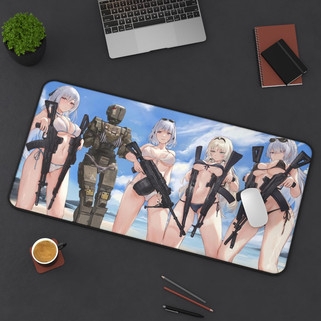 Girls Frontline Ecchi Mousepad - Bikini Waifus Large Desk Mat - Playmat - Girls With Guns