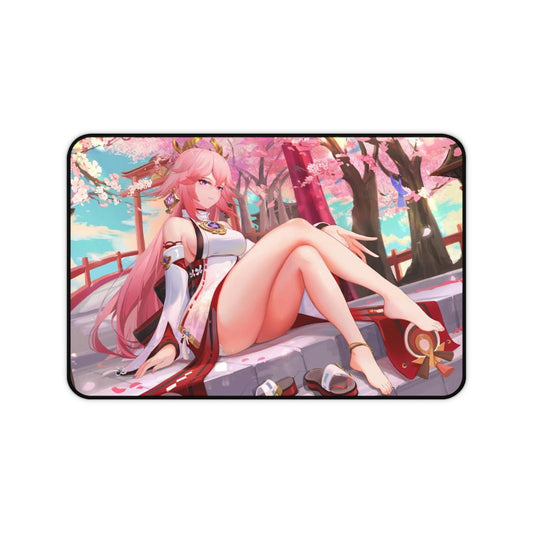 Genshin Impact Sexy Mousepad - Yae Ecchi Desk Mat - Gaming Playmat