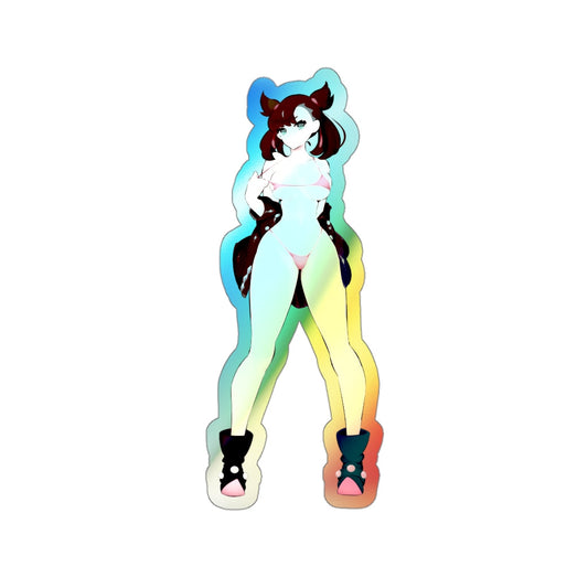 Holographic Pokemon Sticker - Sexy Bikini Marnie - Ecchi Holographic Car Decal