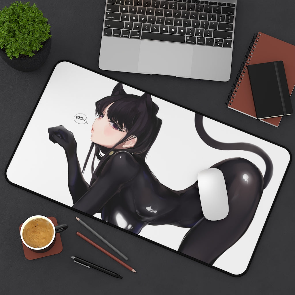 Komi San Sexy Mousepad - Neko Komi Can't Communicate Ecchi Desk Mat - Anime Playmat