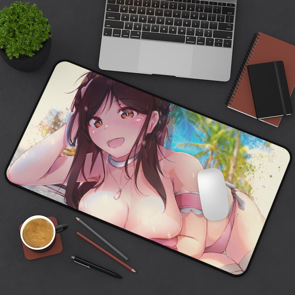 Rent A Girlfriend Sexy Bikini Chizuru Ichinose Desk Mat - Non Slip Mousepad