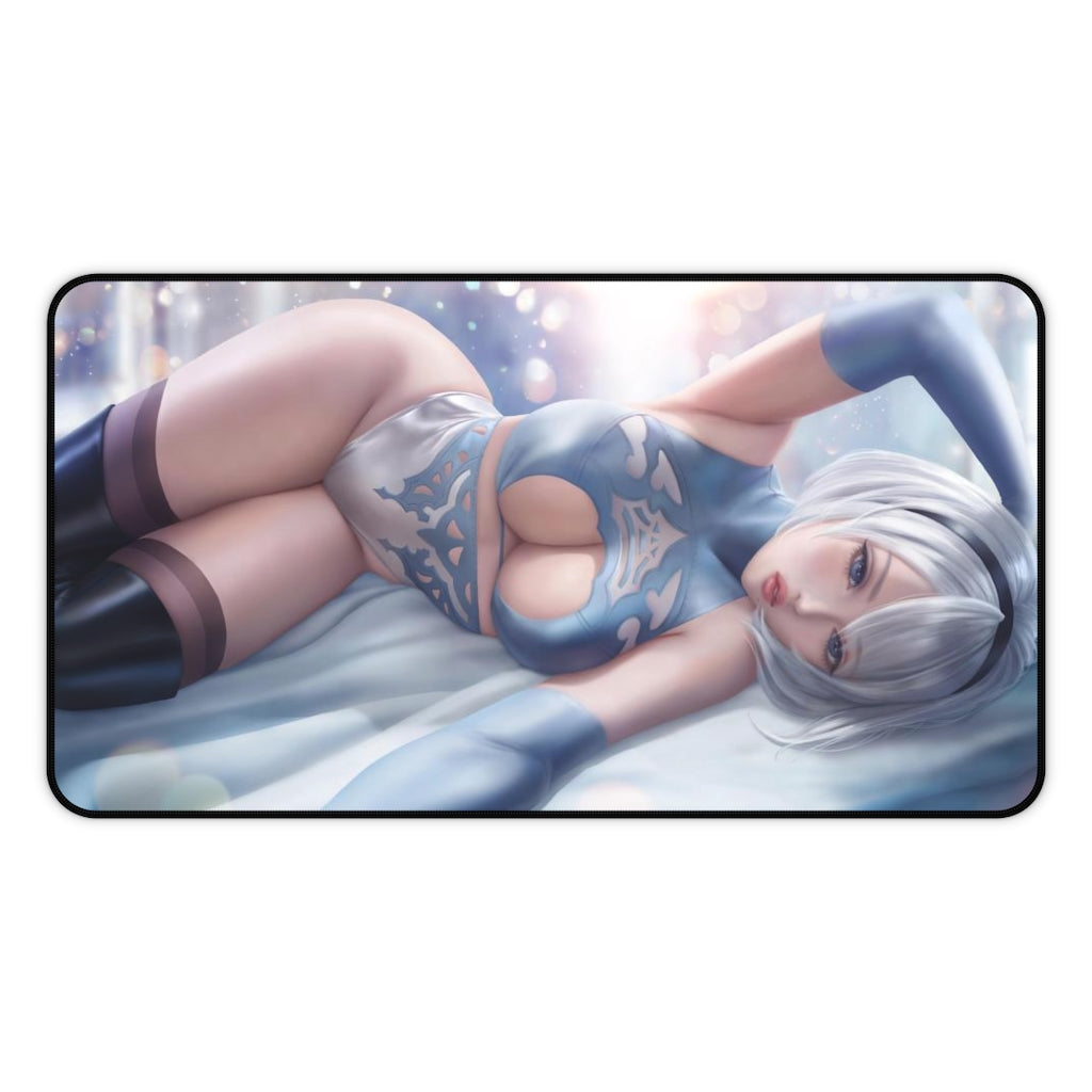 2B Laying in Lingerie Mousepad - Nier Automata Desk Mat - MTG Playmat