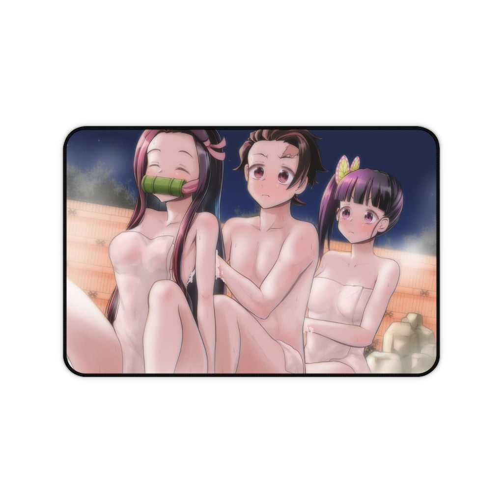 Demon Slayer Onsen Time Desk Mat - Sexy Anime Mousepad - Gaming Playmat