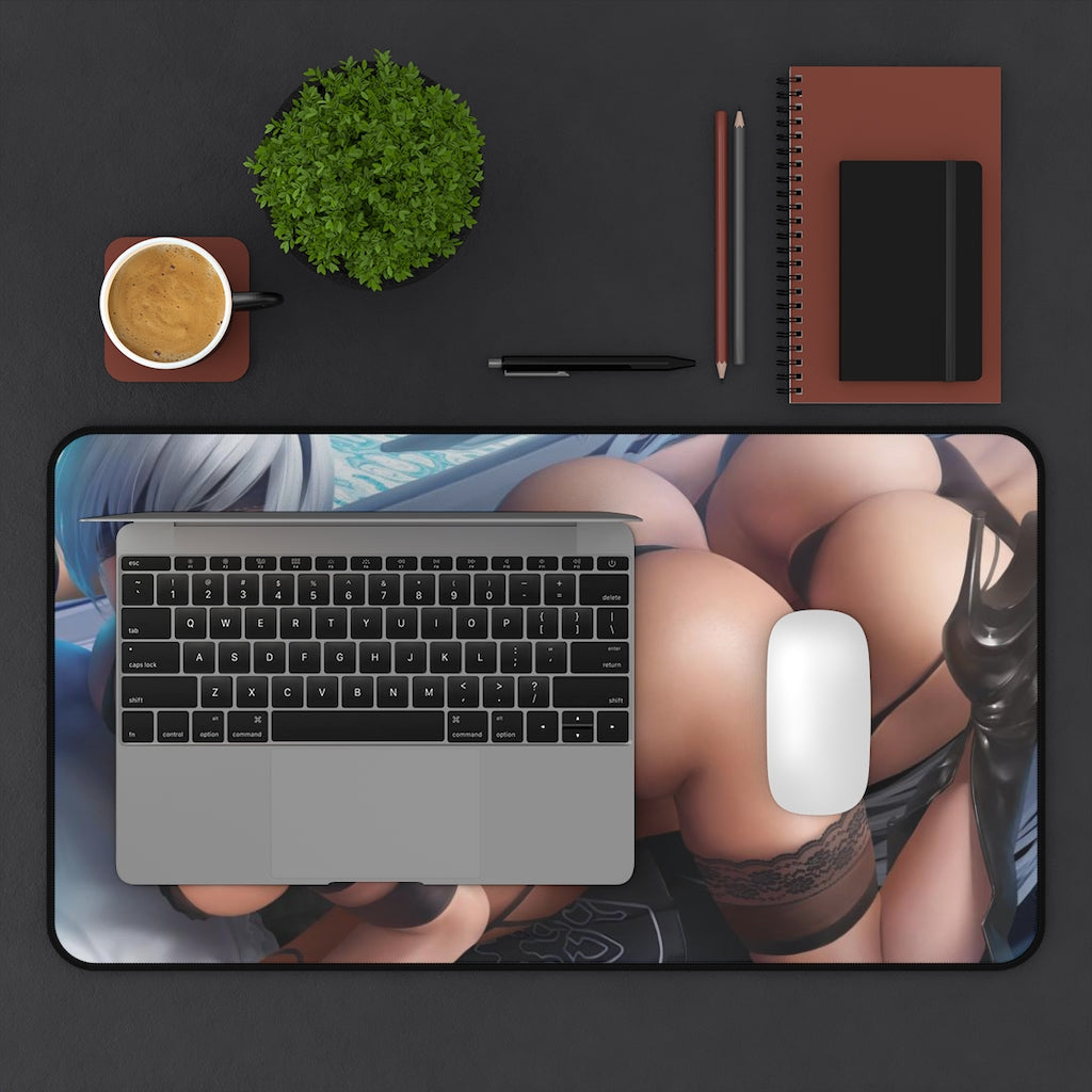 Thicc 2B Ecchi Mousepad - Nier Automata Desk Mat - Large Mouse Pad - MTG Playmat