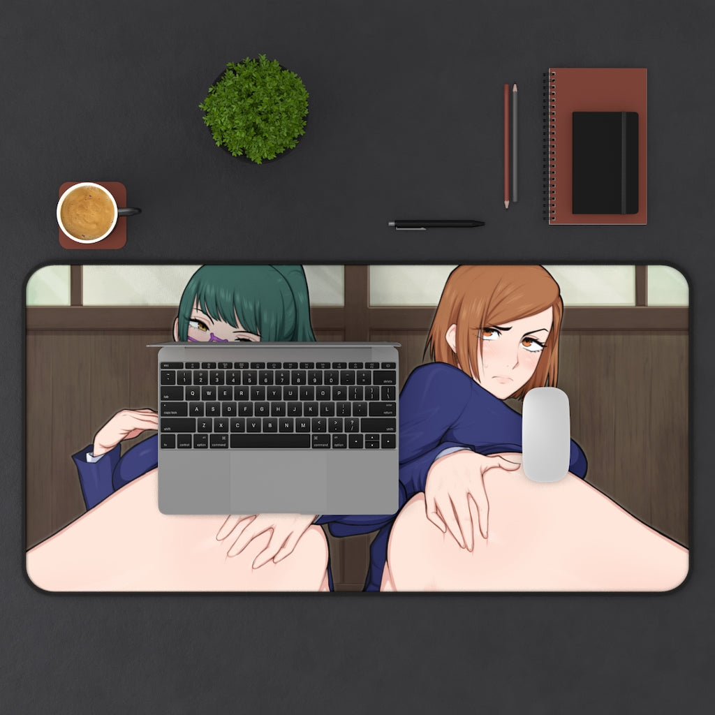 Kugisaki Nobara and Zen In Maki Jujutsu Kaisen Hentai Nude Butts Desk Mat - Lewd Mousepad - Anime Girl Playmat