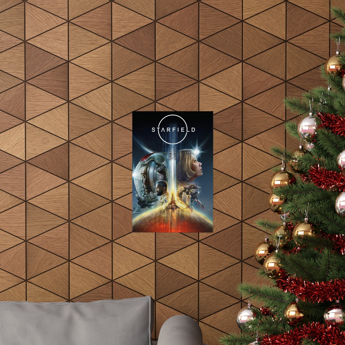 Starfield Cover Poster - Gaming Decor Wall Art - Premium Matte Vertical Poster -  Sci Fi Art Gift