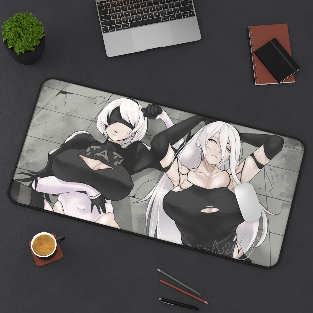 Nier Automata Androids Waifus Mousepad - Large Ecchi Desk Mat - Mouse Pad - Sexy Gaming Playmat