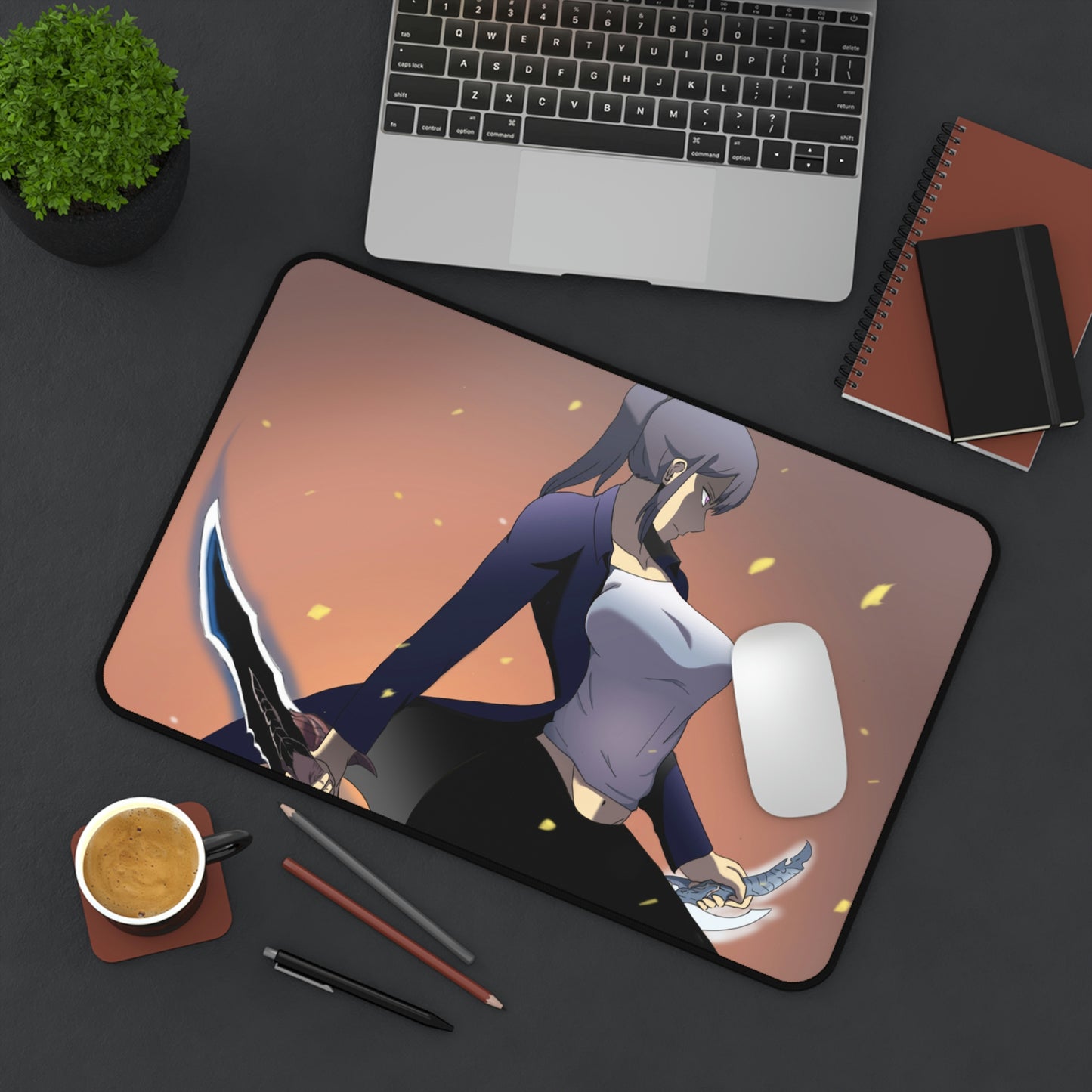 Solo Leveling Jin-ah the Hunter Gaming Mousepad - XXL Anime Desk Mat - Manhwa Desk Pad