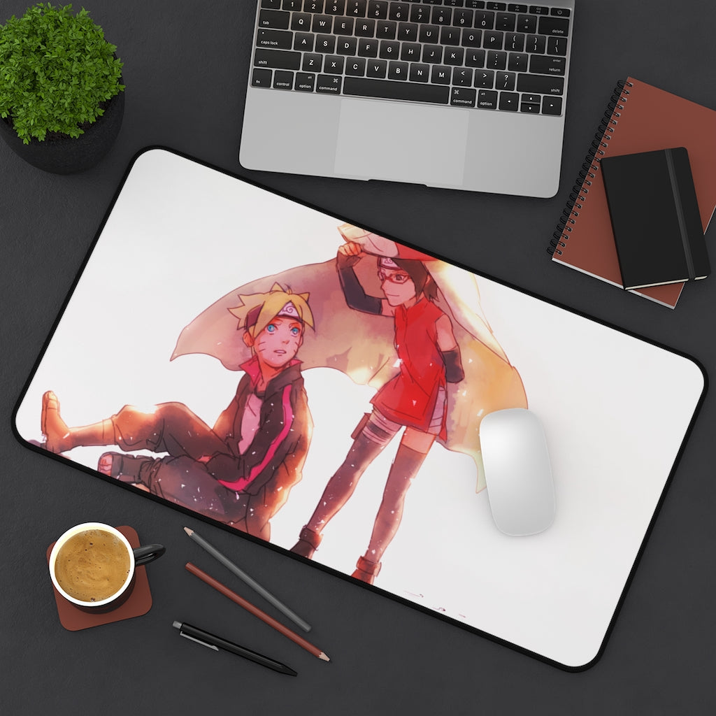 Sarada & Boruto - Naruto Shippuden Anime Computer Mouse Pad / Desk Mat - The Mouse Pads Ninja Home Decor