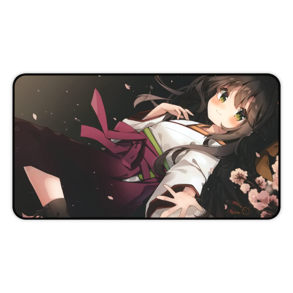 Kawai Anime Girls Mouse Pads - Cute Sakura flower girl - The Mouse Pads Ninja 12" × 22" Home Decor