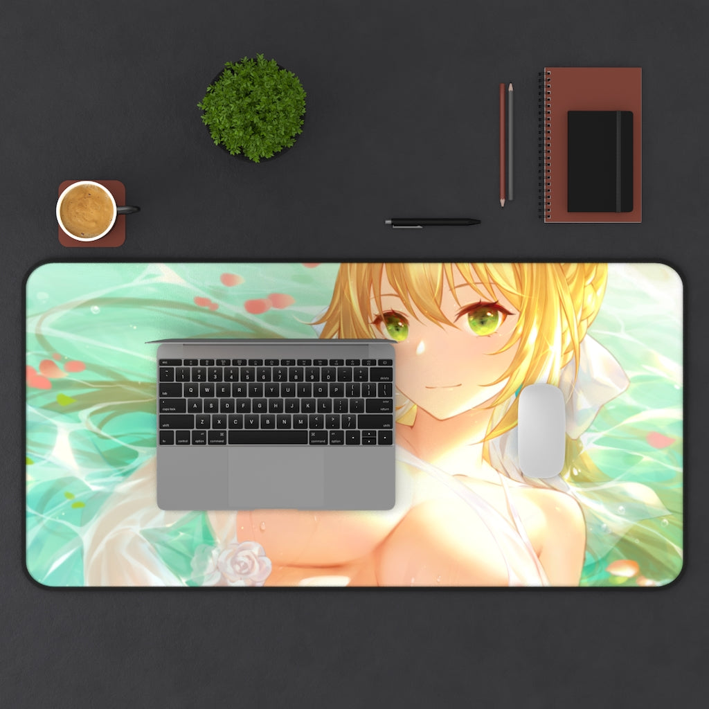 Fate Grand Order Ecchi Mousepad - Nude Tits Saber Large Desk Mat - Fate Stay Night Mouse Pad - Sexy Anime Girl Playmat