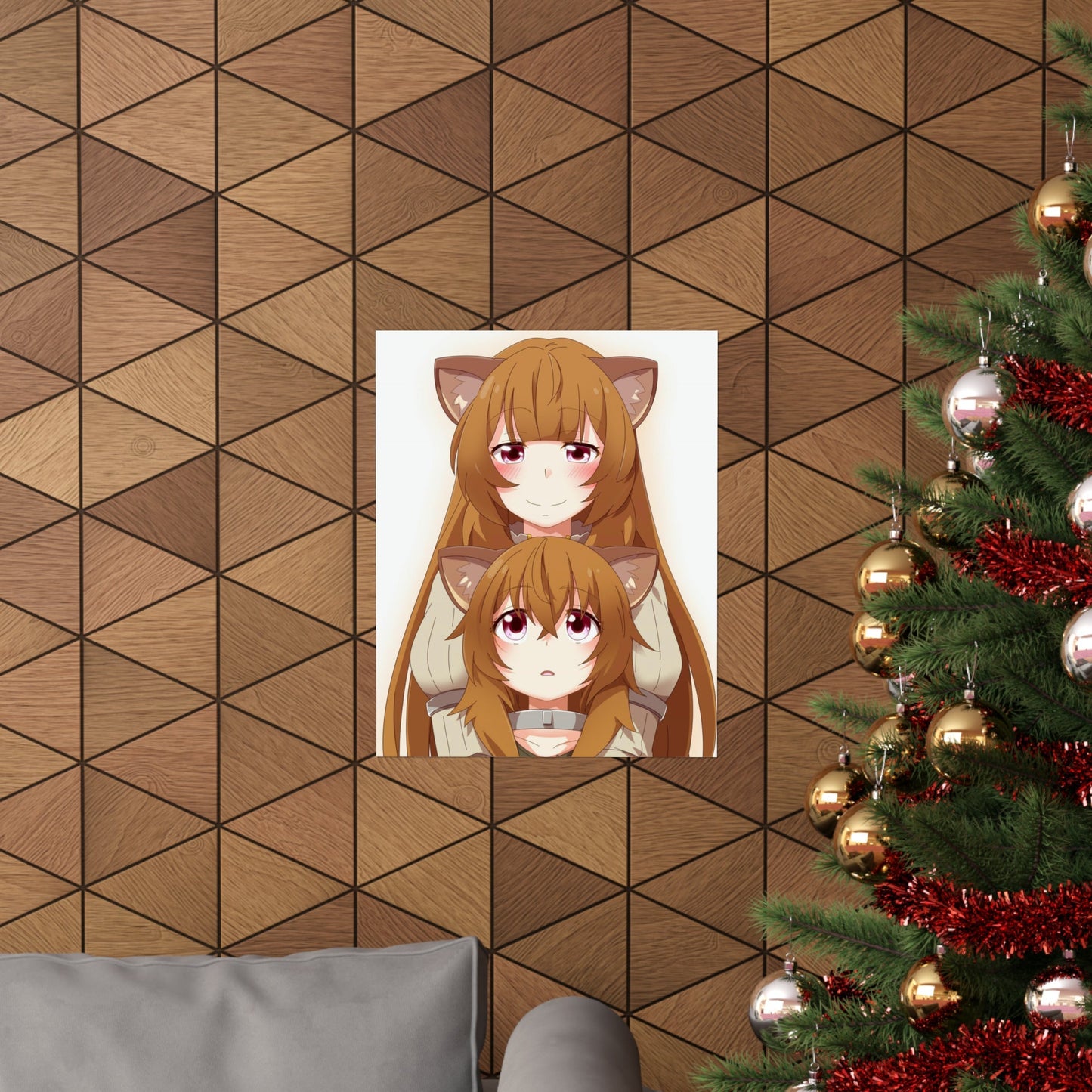 The Rising of the Shield Hero Poster - Raphtalia and Child Raphtalia Anime Wall Art Decor - Premium Matte Vertical Poster - Manga Print