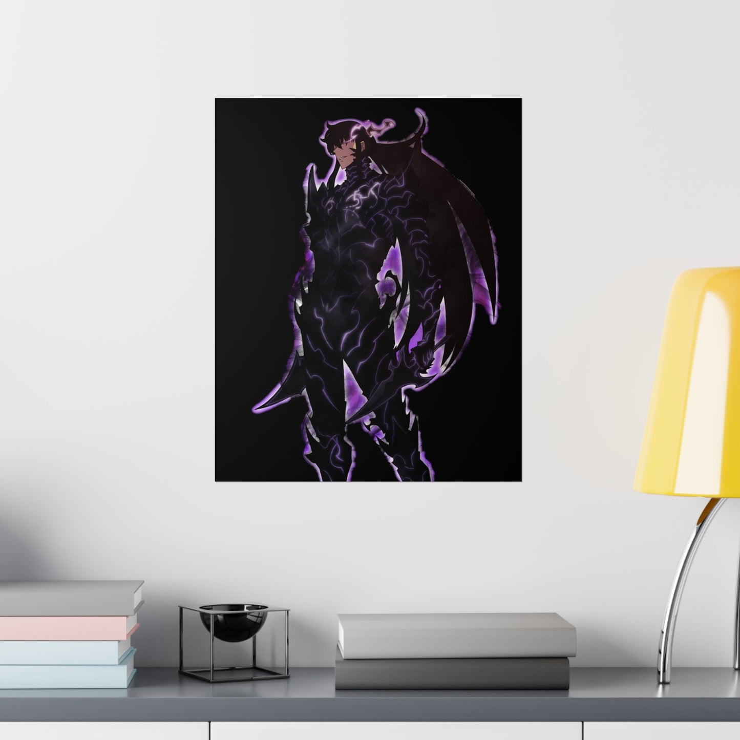 Solo Leveling Poster - Premium Matte Vertical Poster - Sung Jin Woo God Form Anime Wall Art Decor